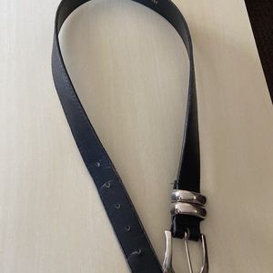 black belt with silver buckles